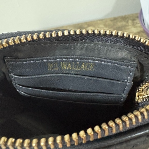 MZ Wallace Black Quilted Crossbody Phone Bag w/ Card Slots and Adjustable Straps